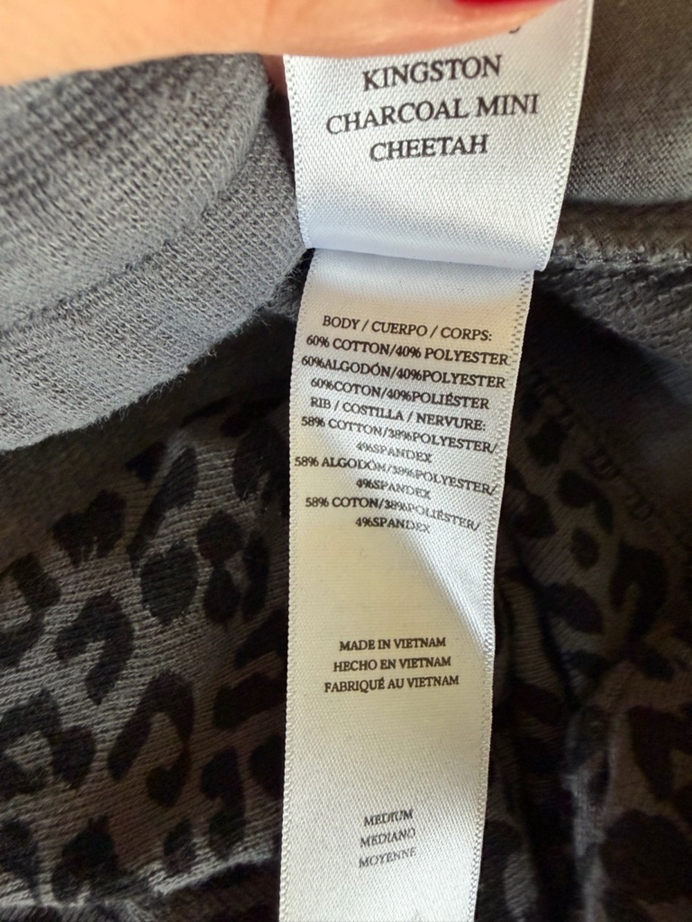 Rails Marcie Cheetah Print Grey Cotton Blend
Sweatshirt and Jogger Set Size M - Picture 17 of 17
